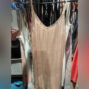 Pale pink satin billabong top or mini dress